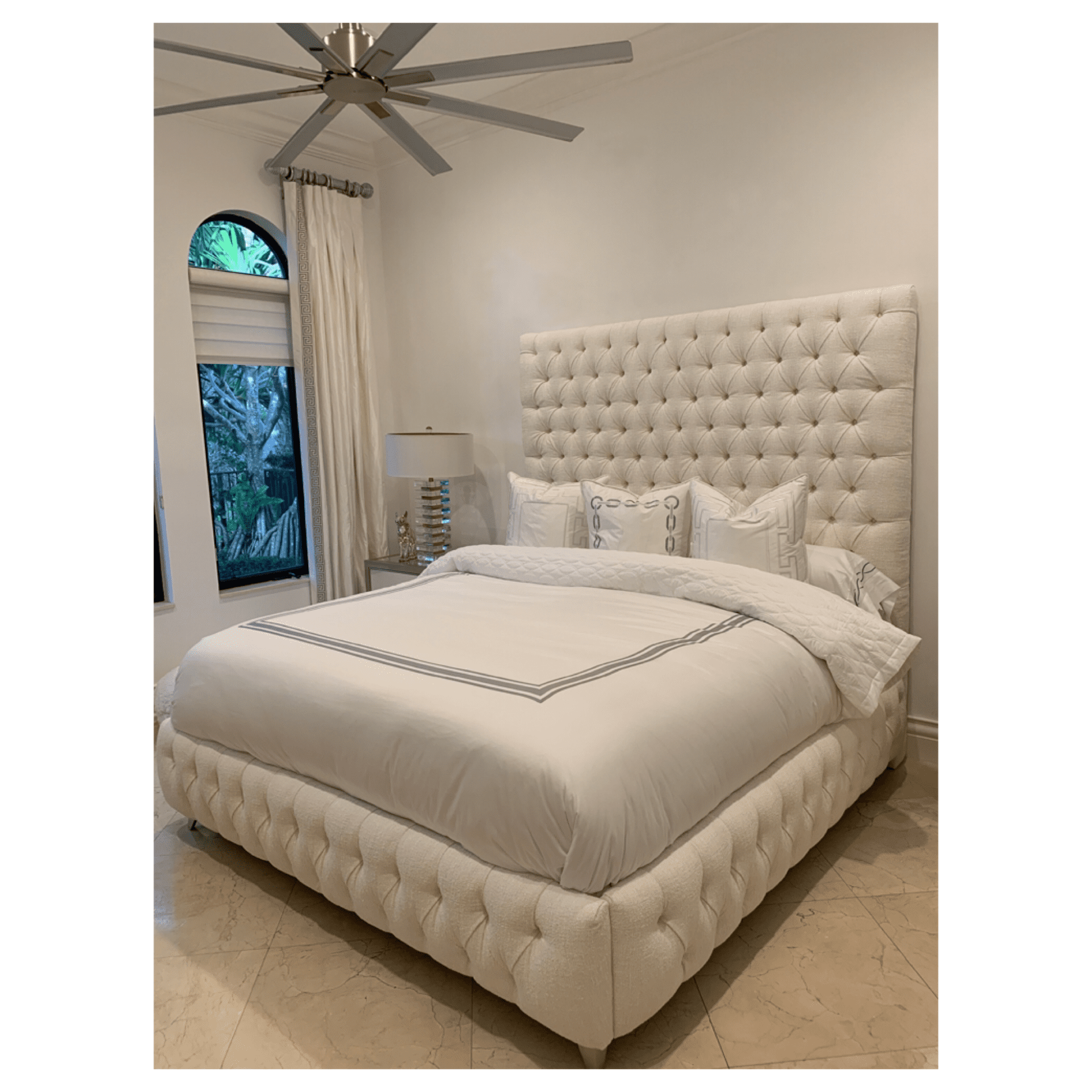 Custom Upholstered Bedroom Furniture - Wall Panel Luxury Headboard | Blend Home Furnishings