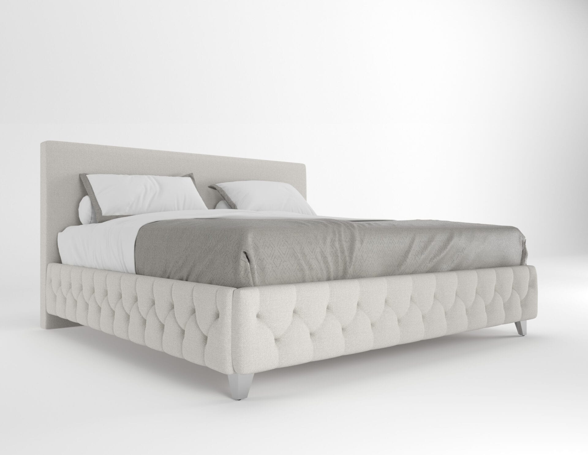 Custom built furniture including custom bedroom furniture - custom upholstered headboard | Blend Home Furnishings