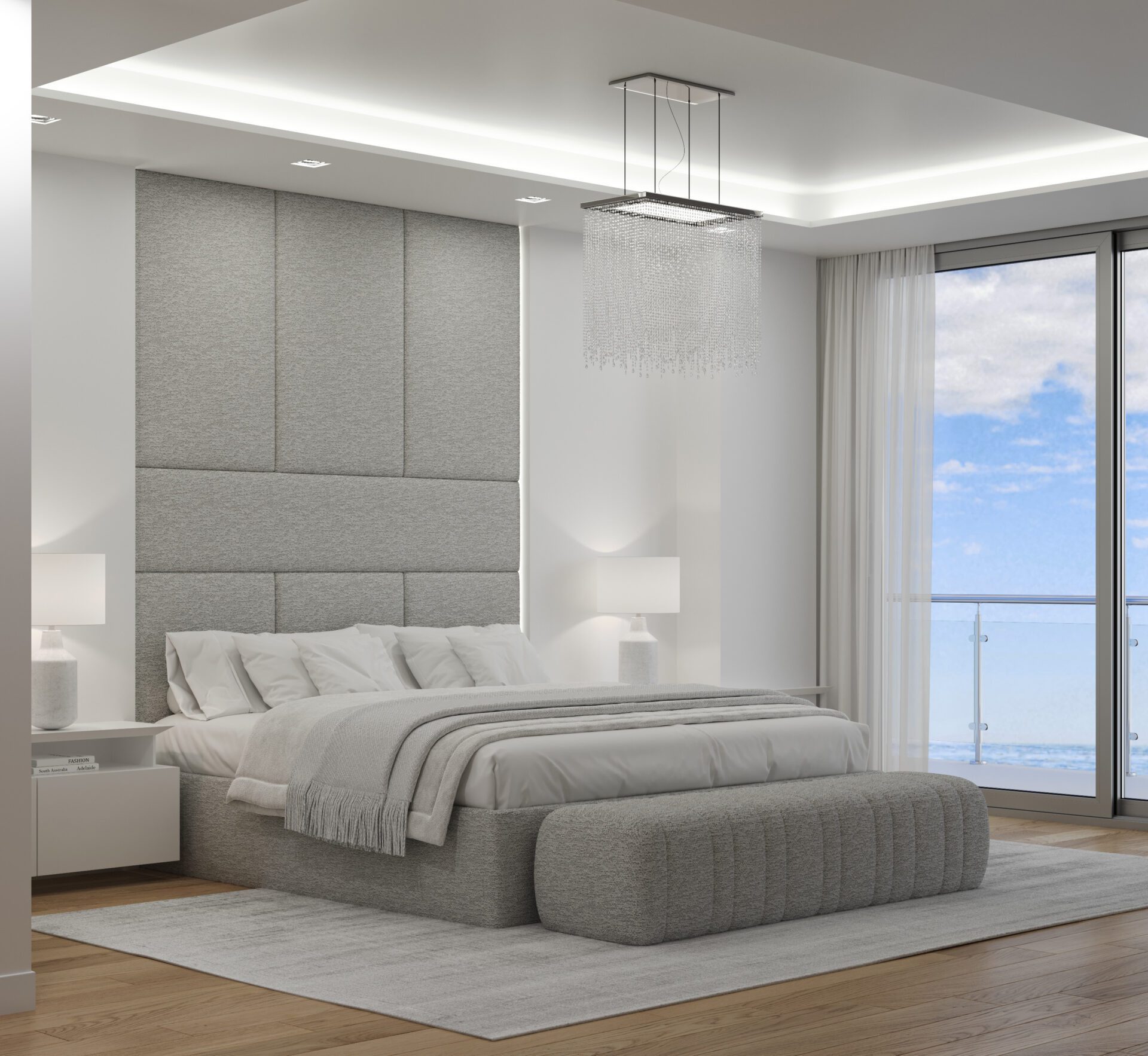 FELIX - Upholstered Wall Mounted Headboard & Bed, Luxury Furniture - Blend Home Furnishings